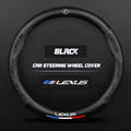 Carbon fiber genuine leather car steering wheel cover for Lexus