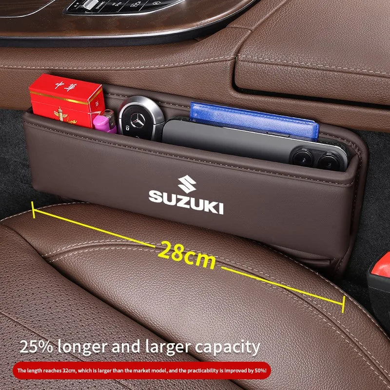Car seat gap leather storage box suitable for Suzuki