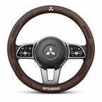 3D Embossed Genuine Leather Steering Wheel Cover For Mitsubishi