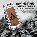 Zinc alloy genuine leather car key case for Mitsubishi series