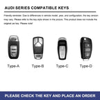 Zinc alloy genuine leather car key case for Audi series