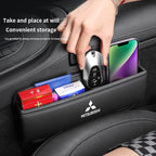 Car seat gap leather storage box suitable for Mitsubishi