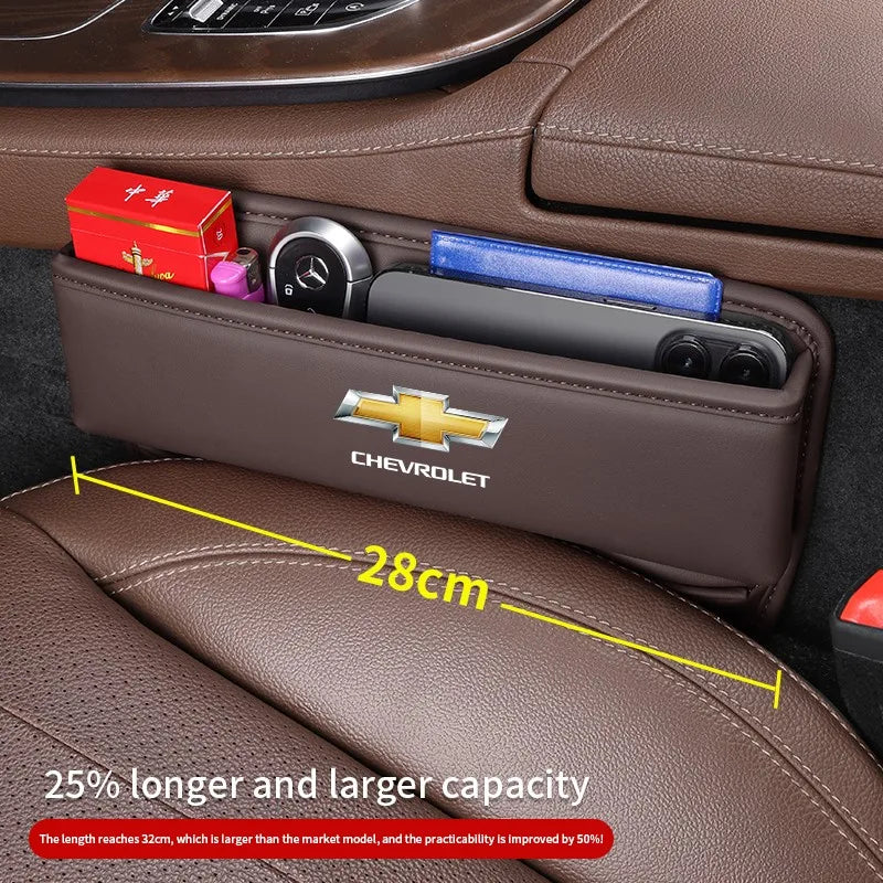 Car seat gap leather storage box suitable for Chevrolet
