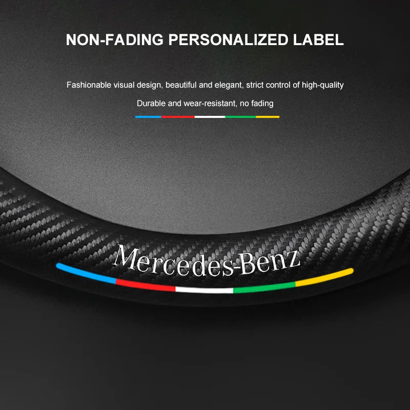 Car steering wheel cover in carbon fiber suede style suitable for Mercedes-Benz
