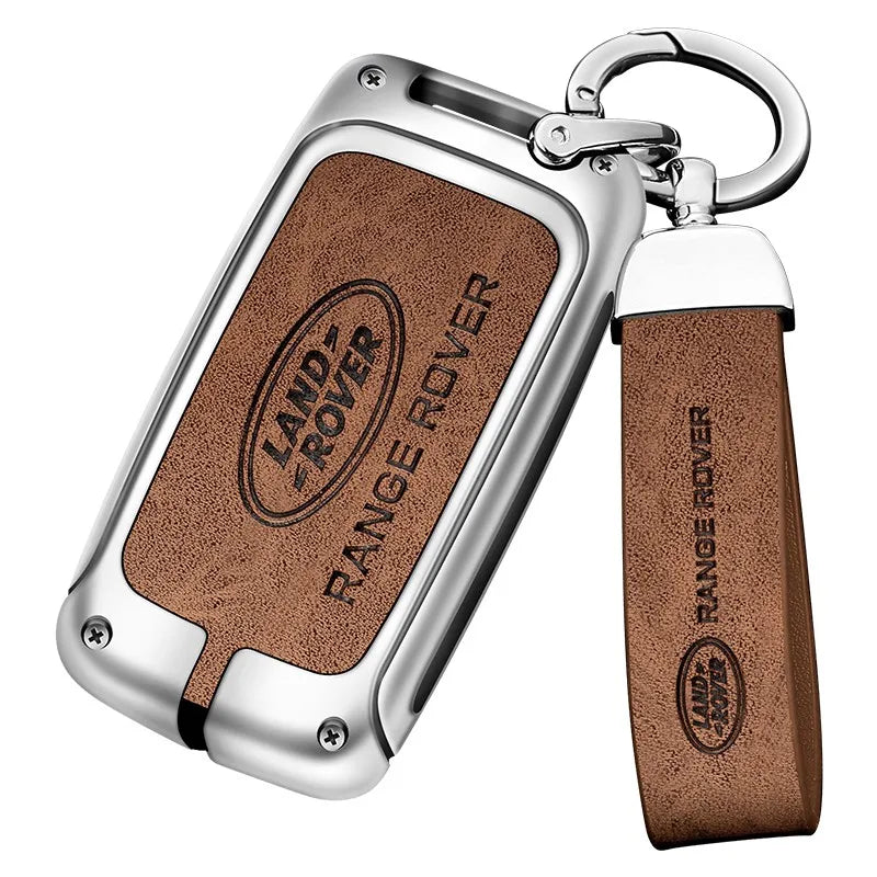 Zinc alloy genuine leather car key case for Land Rover series