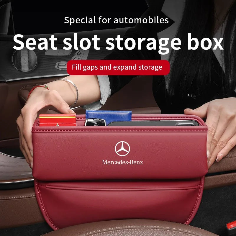 Car seat gap leather storage box suitable for Mercedes-Benz