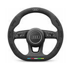 Alcantara Suede 3D Embossed Steering Wheel Cover For Audi