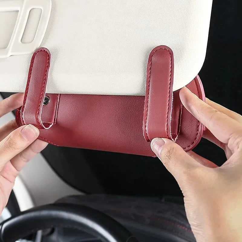 Car glasses case car eyeglass holder car sun visor storage box