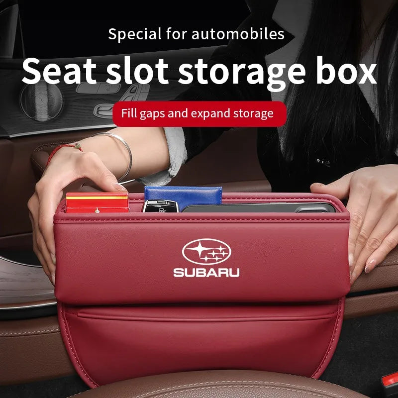 Car seat gap leather storage box suitable for Subaru