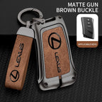 Zinc alloy genuine leather car key case for Lexus series