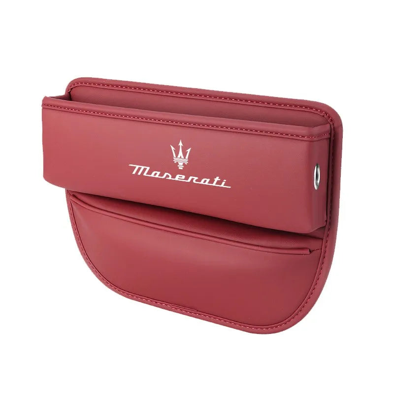 Car seat gap leather storage box suitable for Maserati