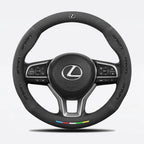 Alcantara Suede 3D Embossed Steering Wheel Cover For Lexus
