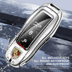 Zinc alloy genuine leather car key case for Porsche series