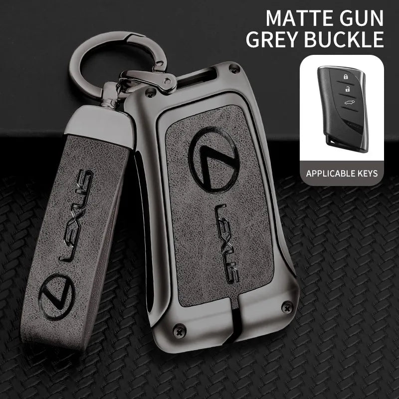 Zinc alloy genuine leather car key case for Lexus series