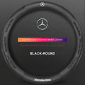 3D Embossed Genuine Leather Steering Wheel Cover for Mercedes-Benz