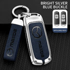 Zinc alloy genuine leather car key case for Mazda series