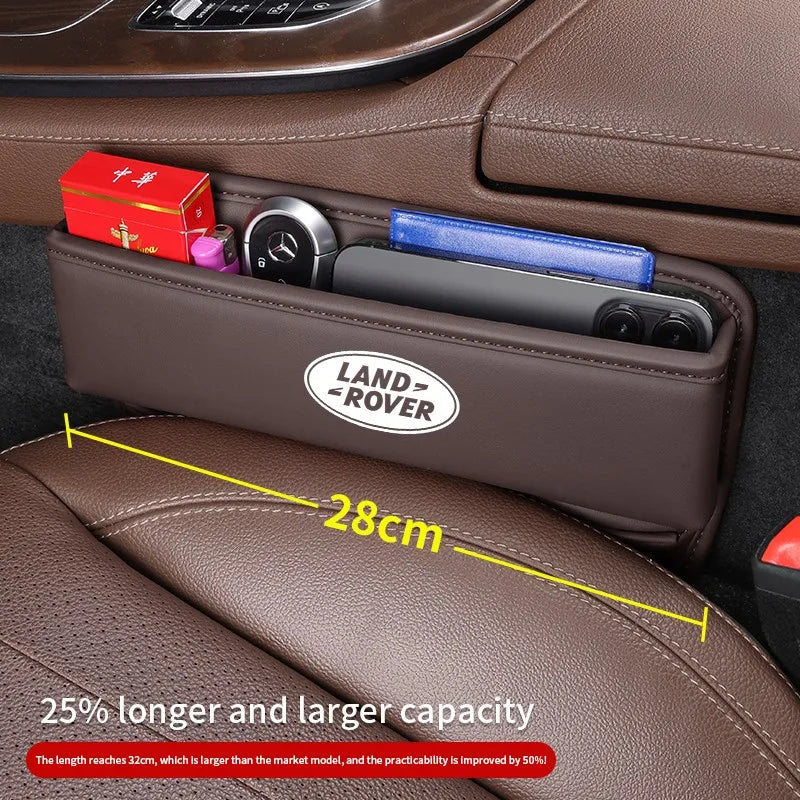 Car seat gap leather storage box suitable for Land Rover
