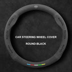 Alcantara Suede 3D Embossed Steering Wheel Cover For Toyota