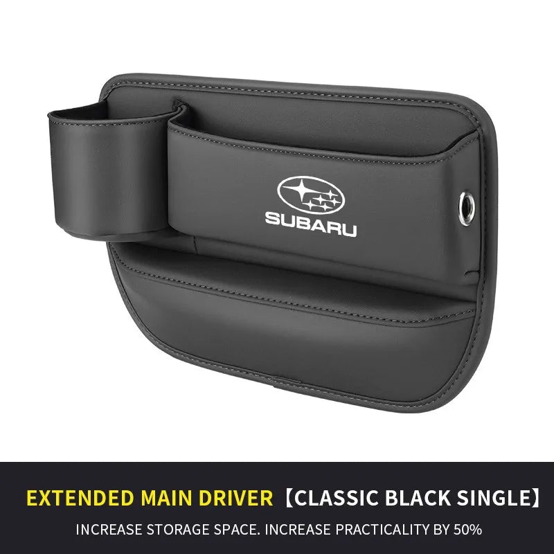 Car seat gap storage box with cup holder suitable for Subaru