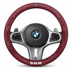 3D Embossed Genuine Leather Steering Wheel Cover For BMW