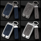 Zinc alloy genuine leather car key case for Jaguar series