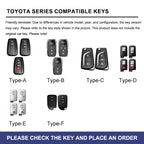 Zinc alloy genuine leather car key case for Toyota series