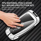 Zinc alloy genuine leather car key case for Ford series