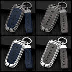 Zinc alloy genuine leather car key case for Tesla series