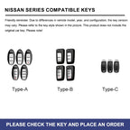 Zinc alloy genuine leather car key case for Nissan series