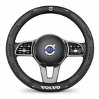 3D Embossed Genuine Leather Steering Wheel Cover For Volvo