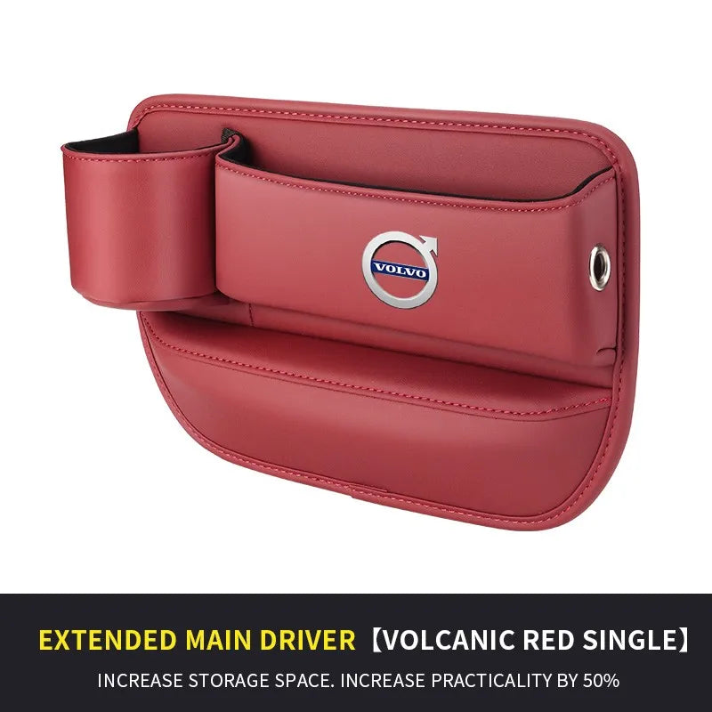 Car seat gap storage box with cup holder suitable for Volvo