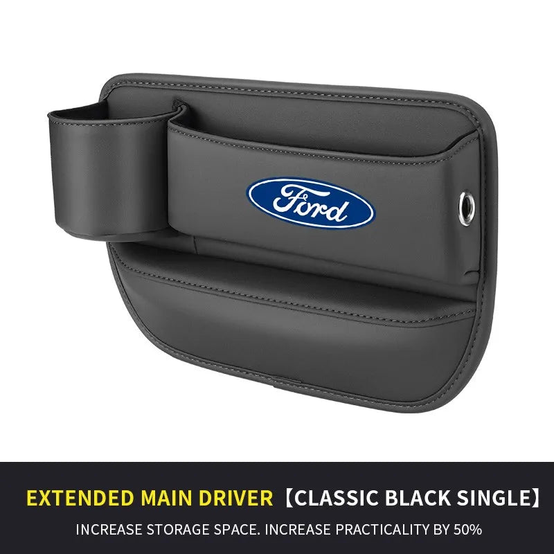 Car seat gap storage box with cup holder suitable for Ford