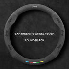 Alcantara Suede 3D Embossed Steering Wheel Cover For Jeep