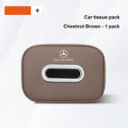 Premium Leather Car Seat Back Tissue Holder for Mercedes-Benz