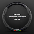 Car steering wheel cover in carbon fiber suede style suitable for Lexus