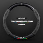 Car steering wheel cover in carbon fiber suede style suitable for Lexus