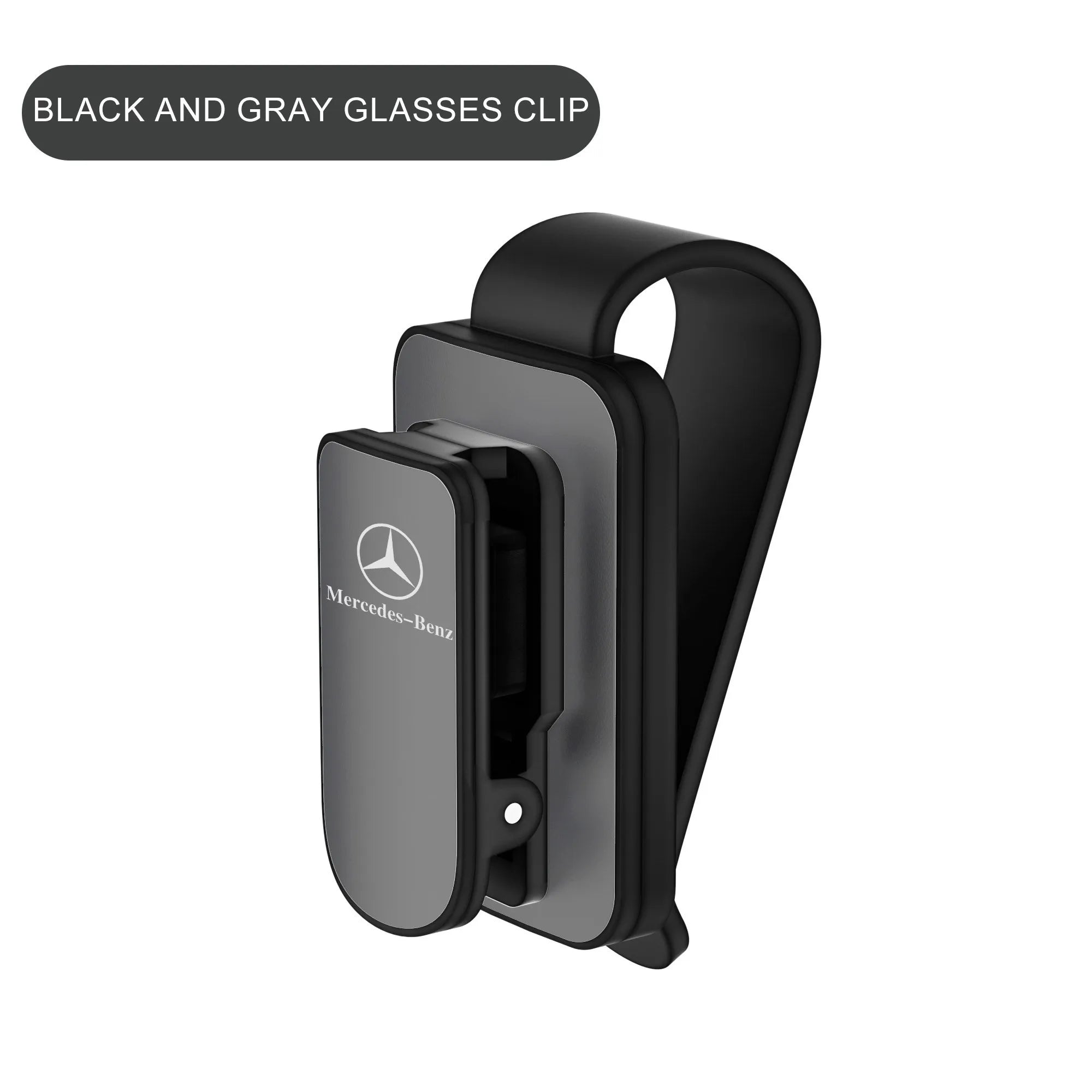 Premium Leather Snap-Fit Sunglasses Clip Holder for Mercedes-Benz