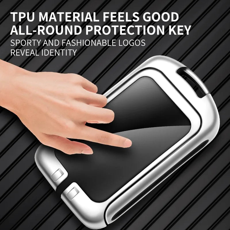 Zinc alloy genuine leather car key case for Volvo series