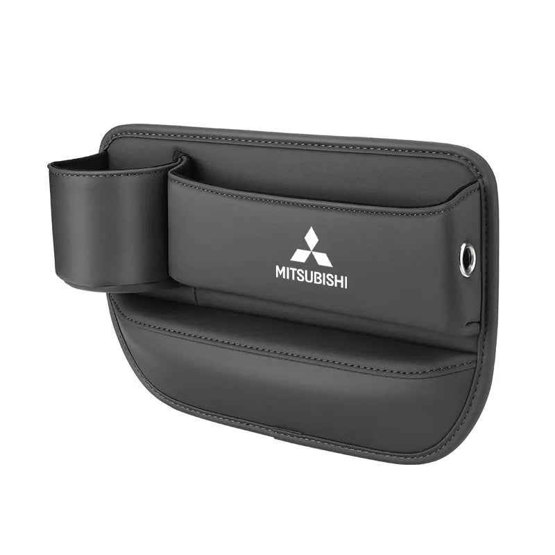 Car seat gap storage box with cup holder suitable for Mitsubishi