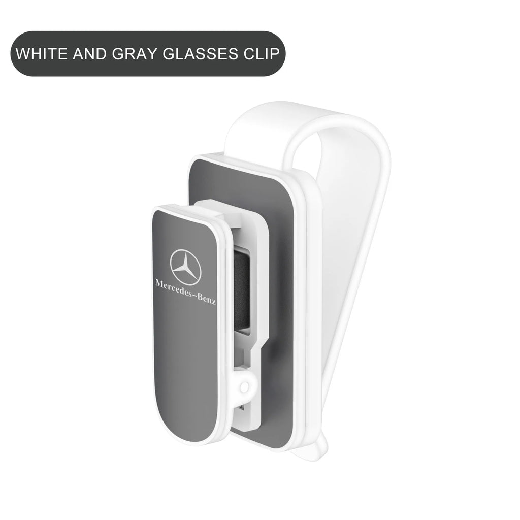 Premium Leather Snap-Fit Sunglasses Clip Holder for Mercedes-Benz