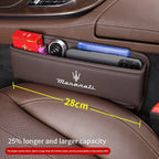 Car seat gap leather storage box suitable for Maserati