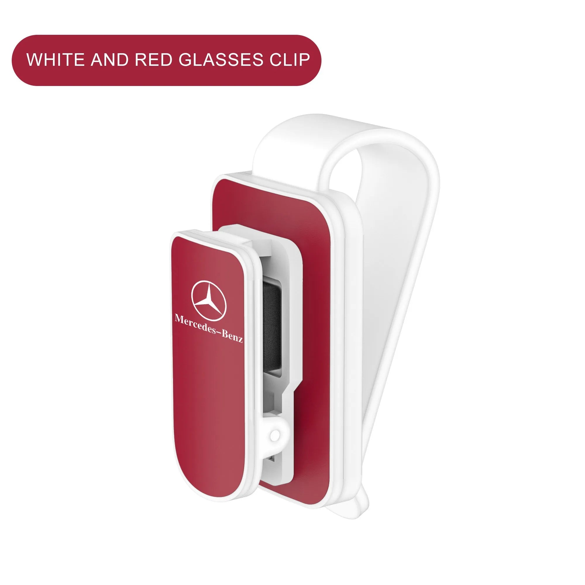 Premium Leather Snap-Fit Sunglasses Clip Holder for Mercedes-Benz