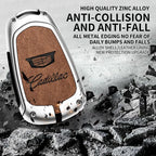 Zinc alloy genuine leather car key case for Cadillac series