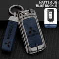 Zinc alloy genuine leather car key case for Mitsubishi series