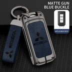 Zinc alloy genuine leather car key case for Mitsubishi series
