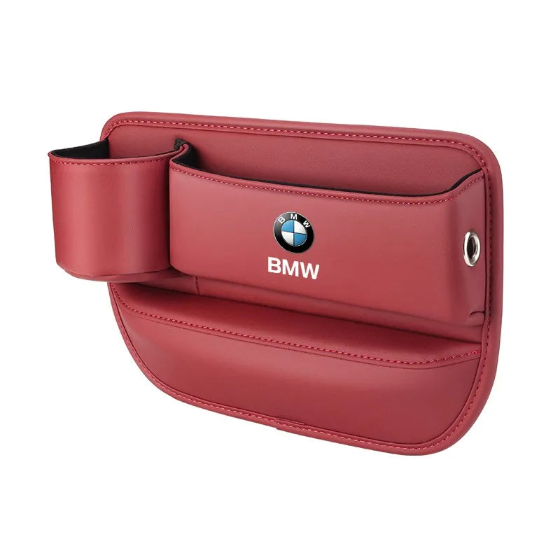 Car seat gap storage box with cup holder suitable for BMW