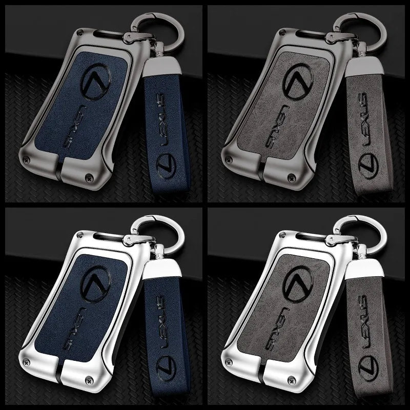 Zinc alloy genuine leather car key case for Lexus series