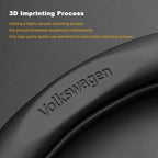 3D Embossed Genuine Leather Steering Wheel Cover For Volkswagen