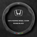 Alcantara Suede 3D Embossed Steering Wheel Cover For Honda