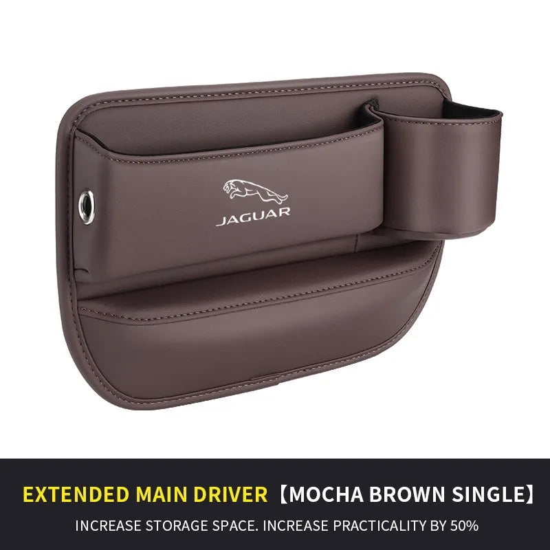 Car seat gap storage box with cup holder suitable for Jaguar